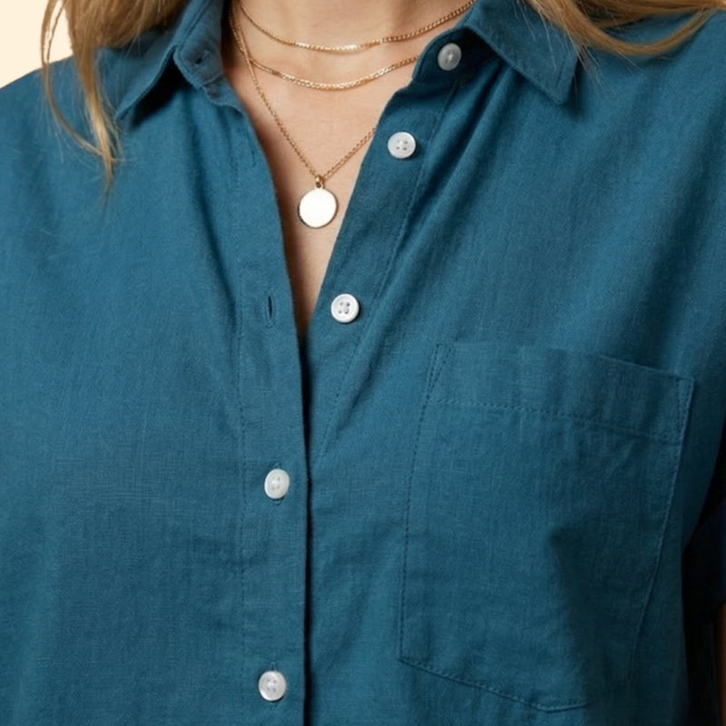 Women’s Button Down Shirt with Rolled Sleeves