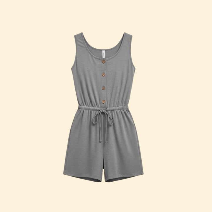 Women’s Sleeveless Jumpsuit Drawstring Waist