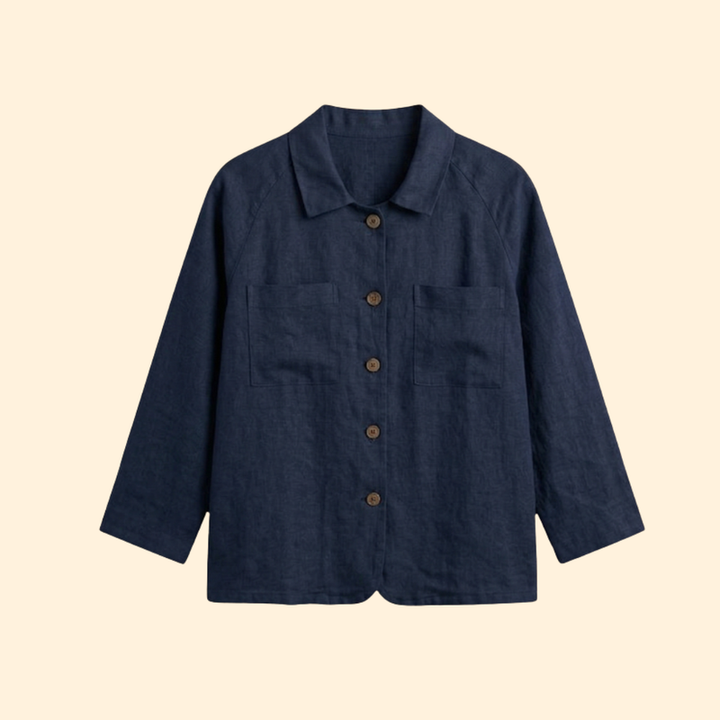 Women’s Button Jacket with Pointed Collar