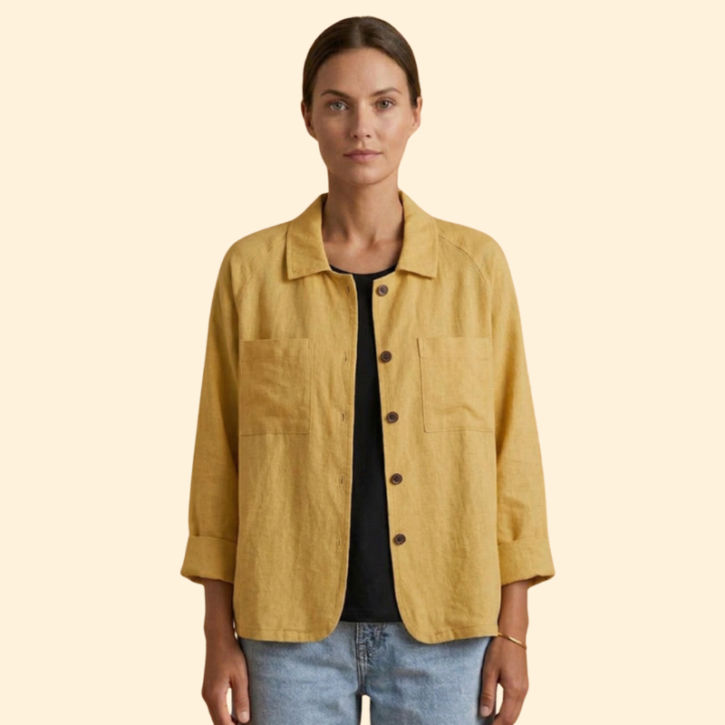 Women’s Button Jacket with Pointed Collar
