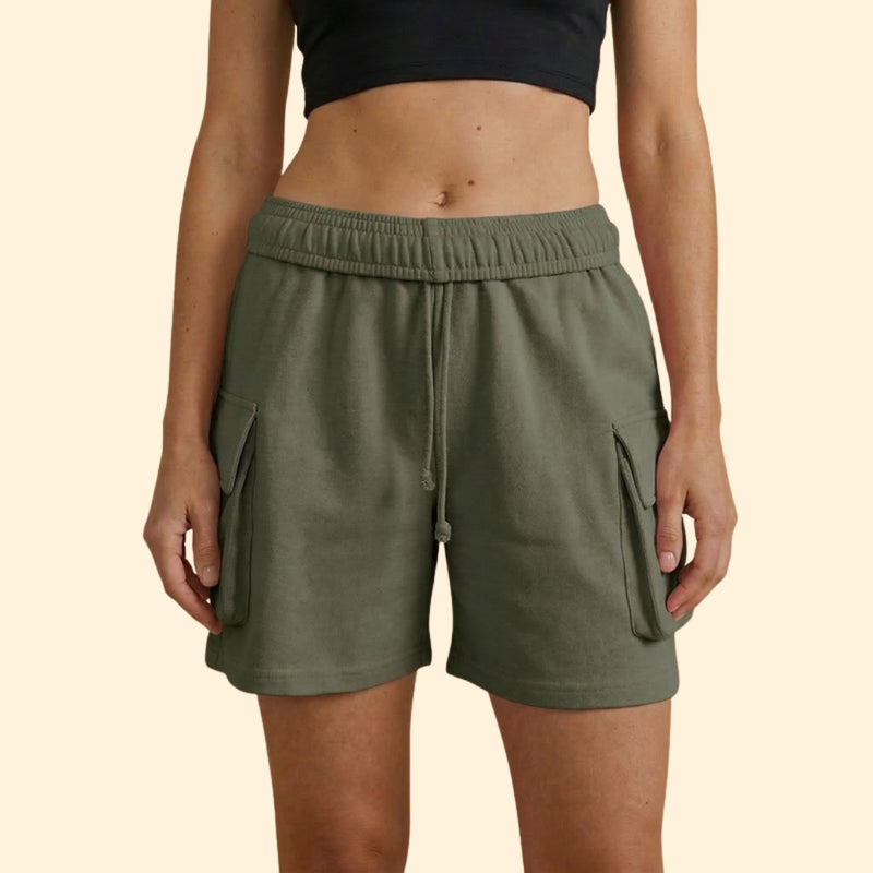 Women’s Cargo Shorts with Adjustable Waistband