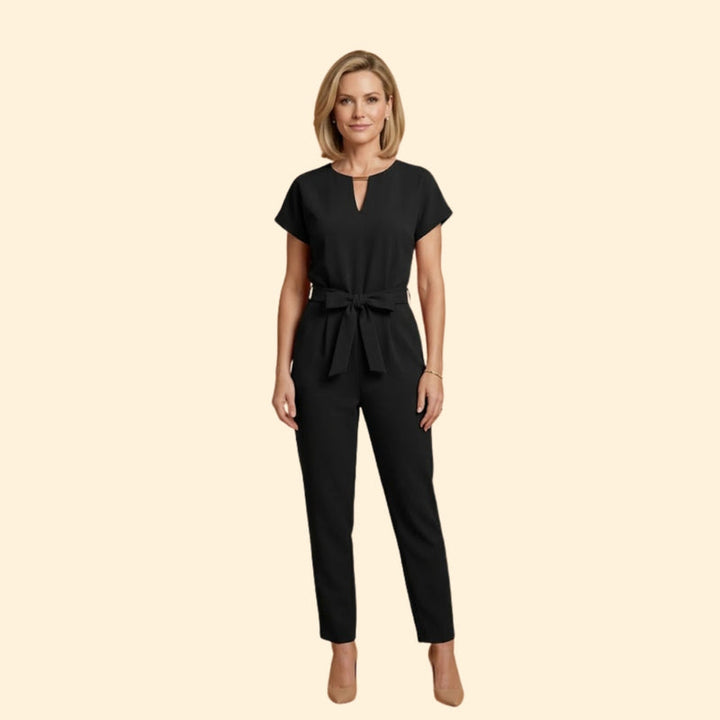 Women’s Elegant Jumpsuit with Belted Waist