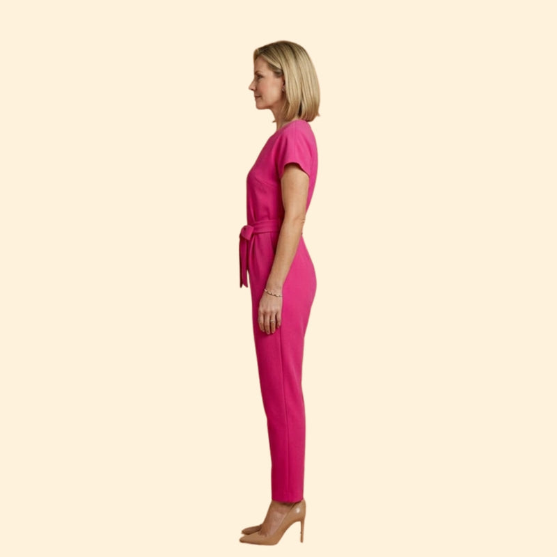 Women’s Elegant Jumpsuit with Belted Waist