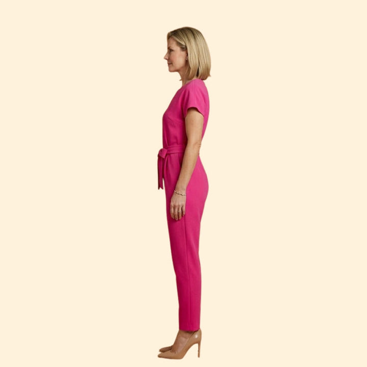 Women’s Elegant Jumpsuit with Belted Waist