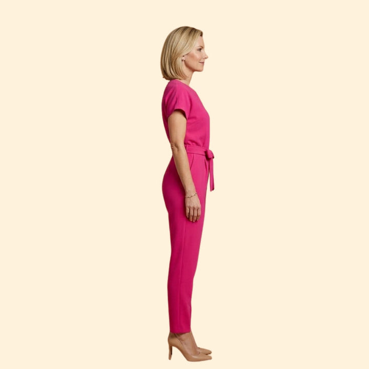 Women’s Elegant Jumpsuit with Belted Waist