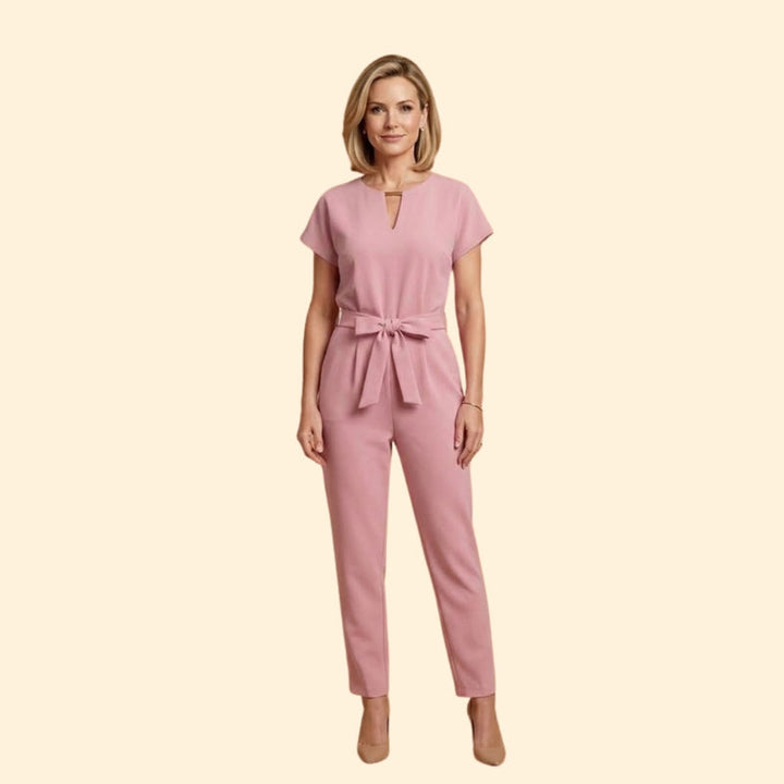 Women’s Elegant Jumpsuit with Belted Waist