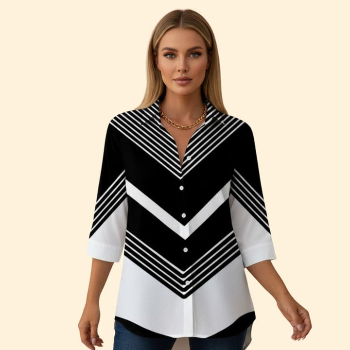 Women’s Casual Blouse with Floral Pattern