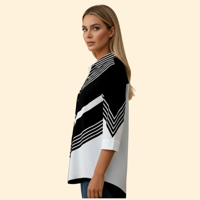 Women’s Casual Blouse with Floral Pattern