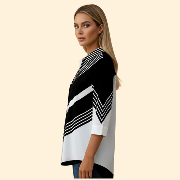 Women’s Casual Blouse with Floral Pattern