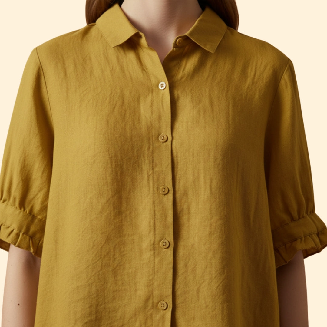 Women’s Casual Blouse with Ruffled Detail