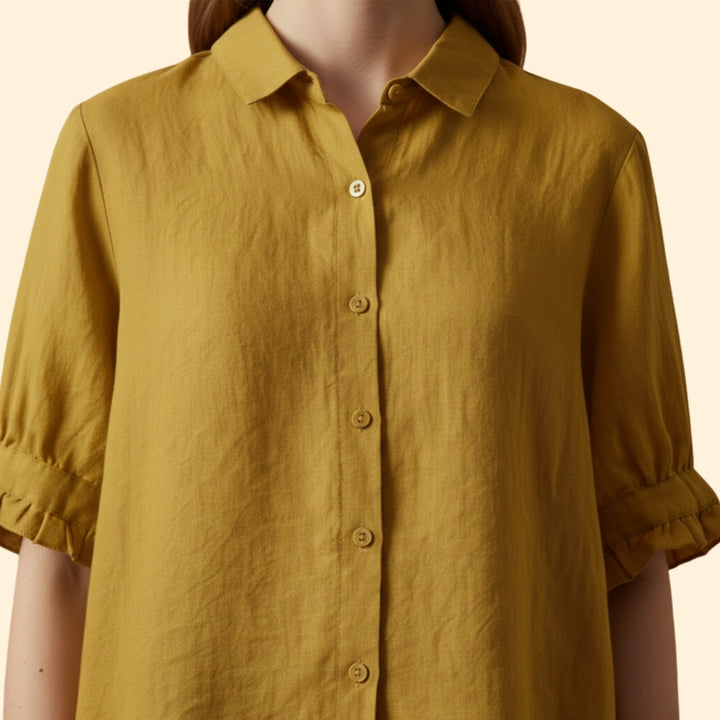 Women’s Casual Blouse with Ruffled Detail