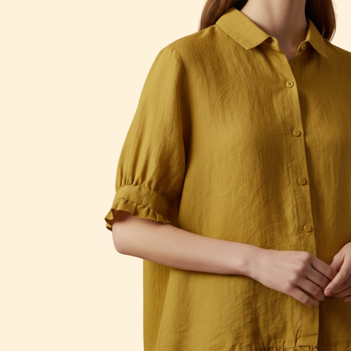 Women’s Casual Blouse with Ruffled Detail