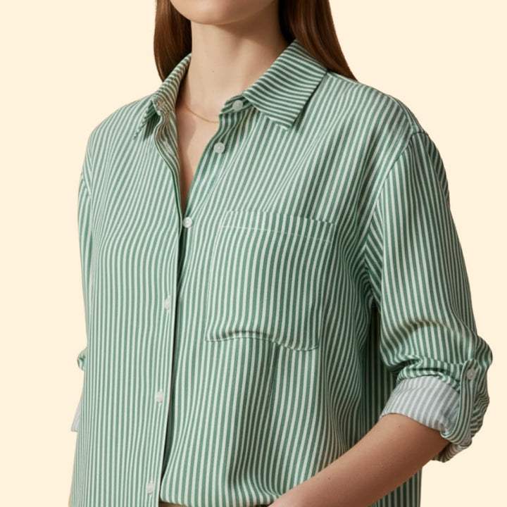 Women’s Casual Blouse with Striped Design