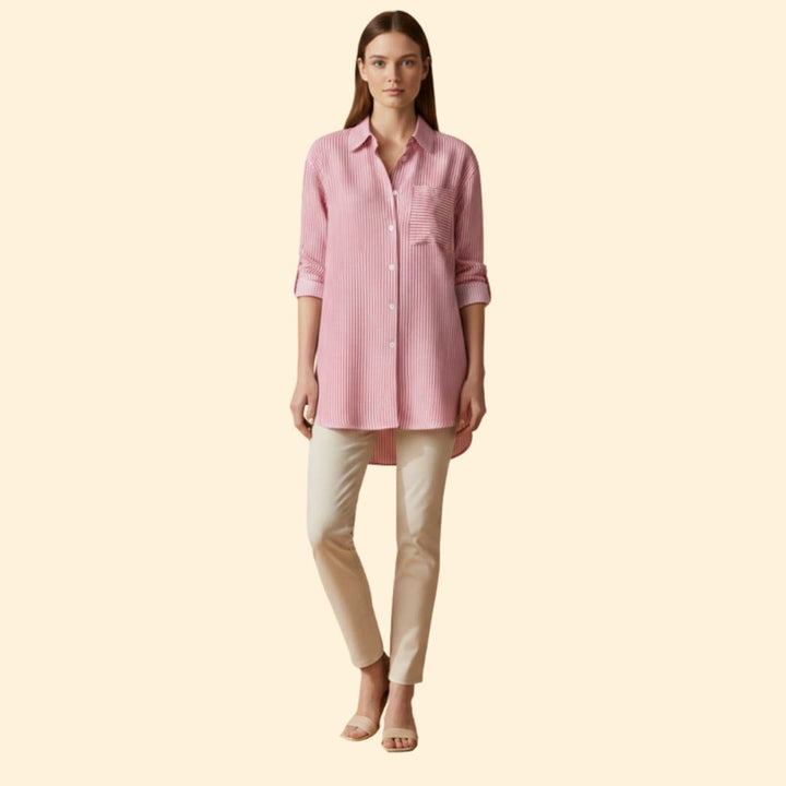 Women’s Casual Blouse with Striped Design