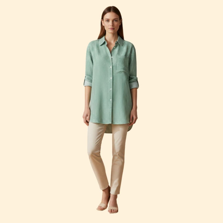 Women’s Casual Blouse with Striped Design