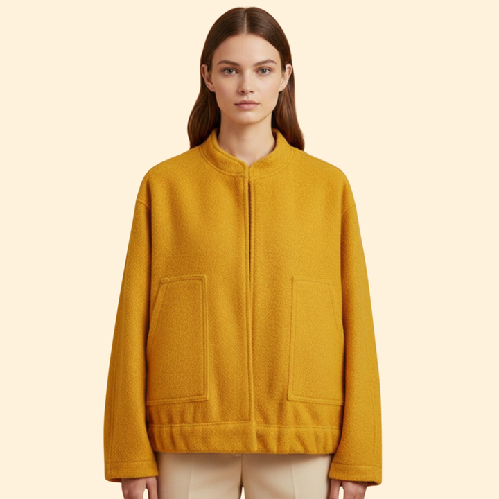 Women’s Casual Bomber Jacket with Front Pockets