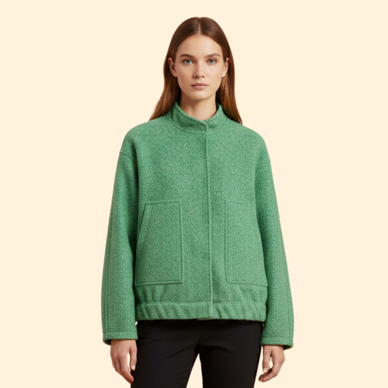 Women’s Casual Bomber Jacket with Front Pockets