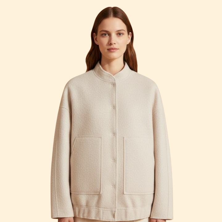 Women’s Casual Bomber Jacket with Front Pockets