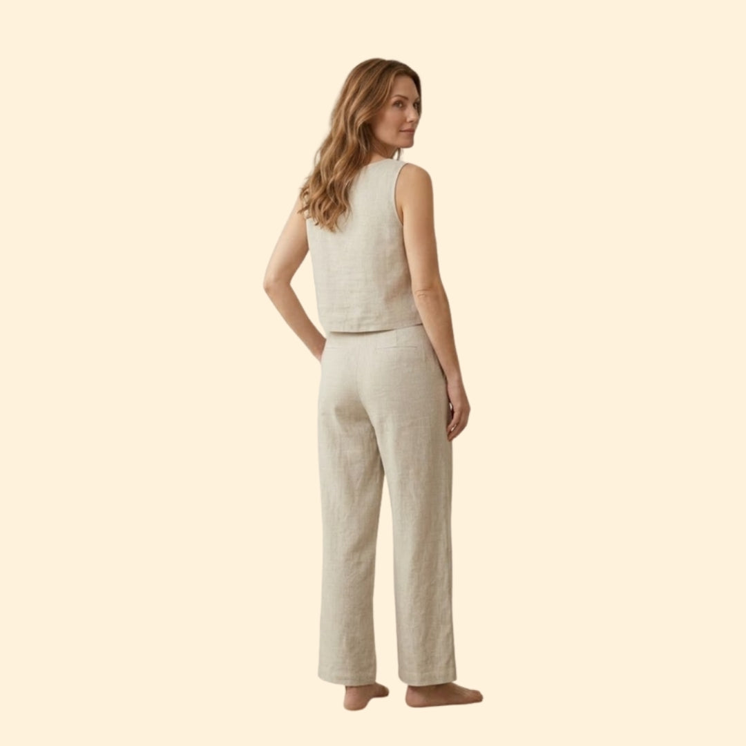 Women’s Casual Crop Top and Pants Set