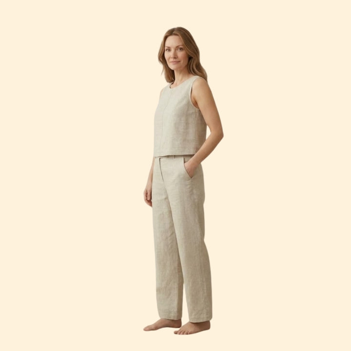 Women’s Casual Crop Top and Pants Set