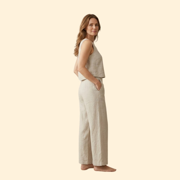Women’s Casual Crop Top and Pants Set
