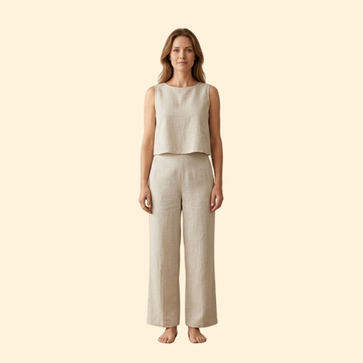 Women’s Casual Crop Top and Pants Set
