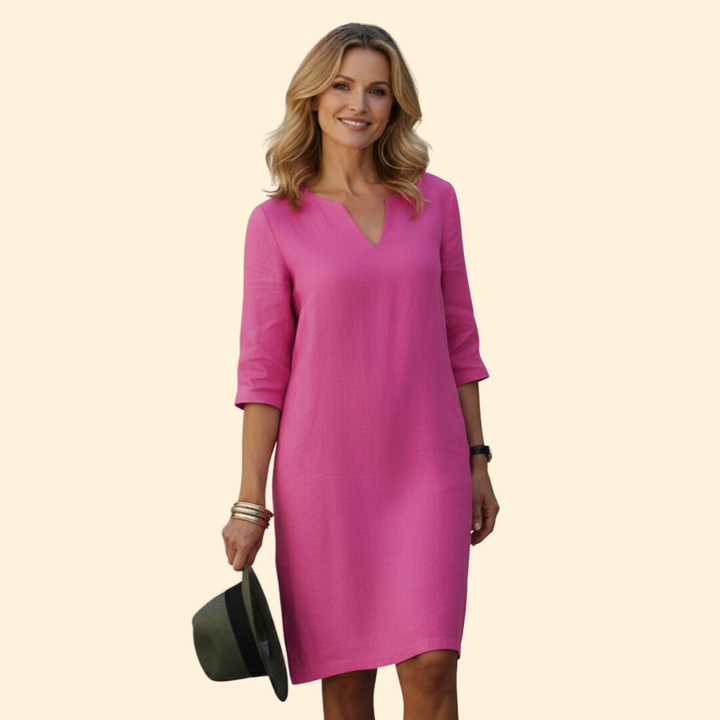 Women’s Casual Dress Simple V-Neckline