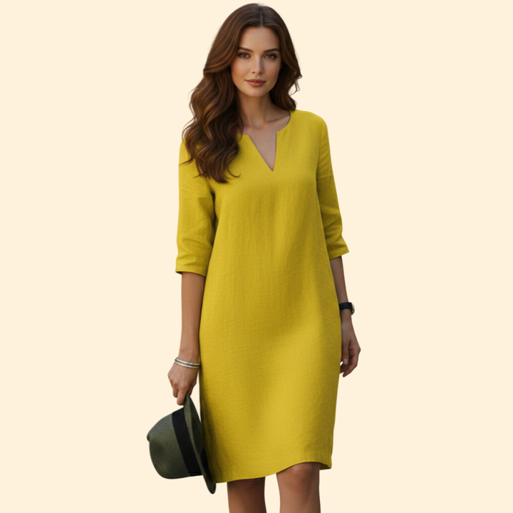 Women’s Casual Dress Simple V-Neckline