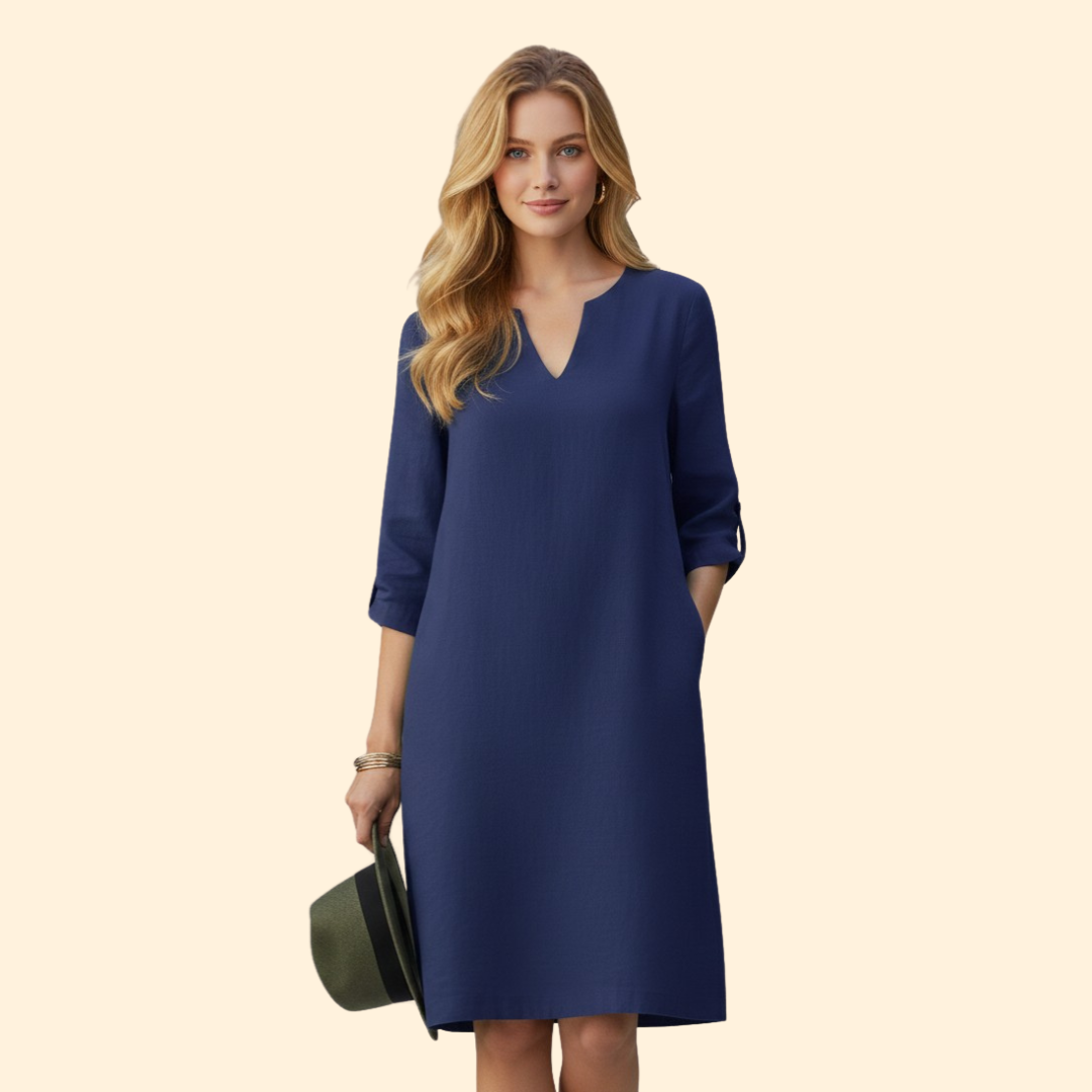 Women’s Casual Dress Simple V-Neckline