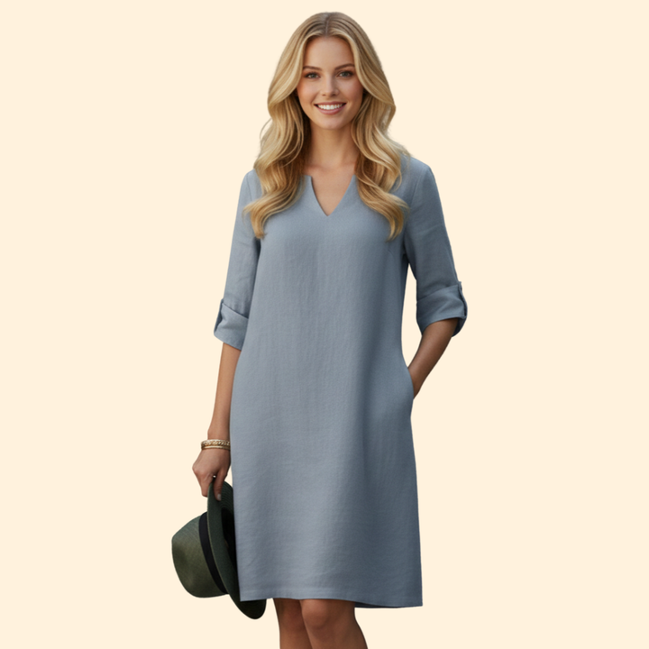 Women’s Casual Dress Simple V-Neckline