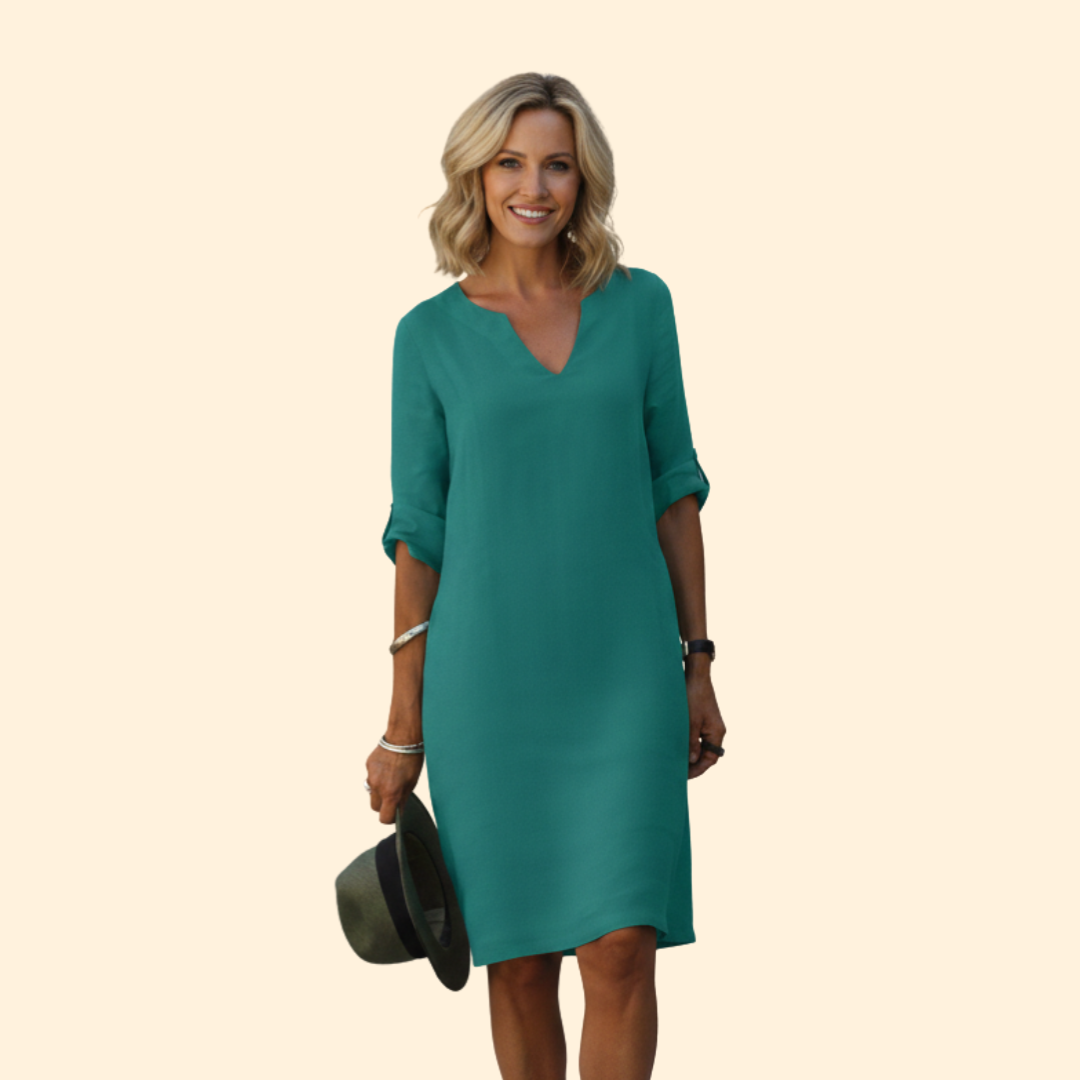 Women’s Casual Dress Simple V-Neckline