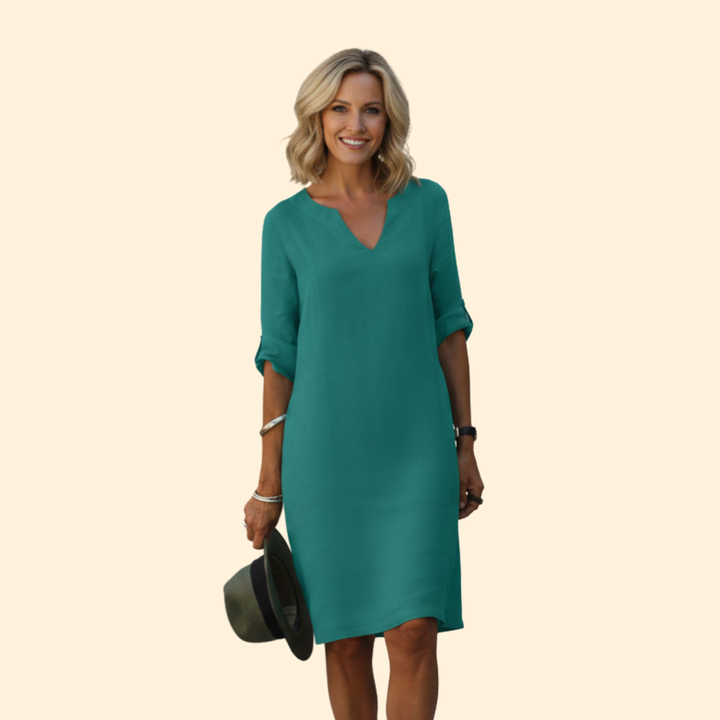 Women’s Casual Dress Simple V-Neckline
