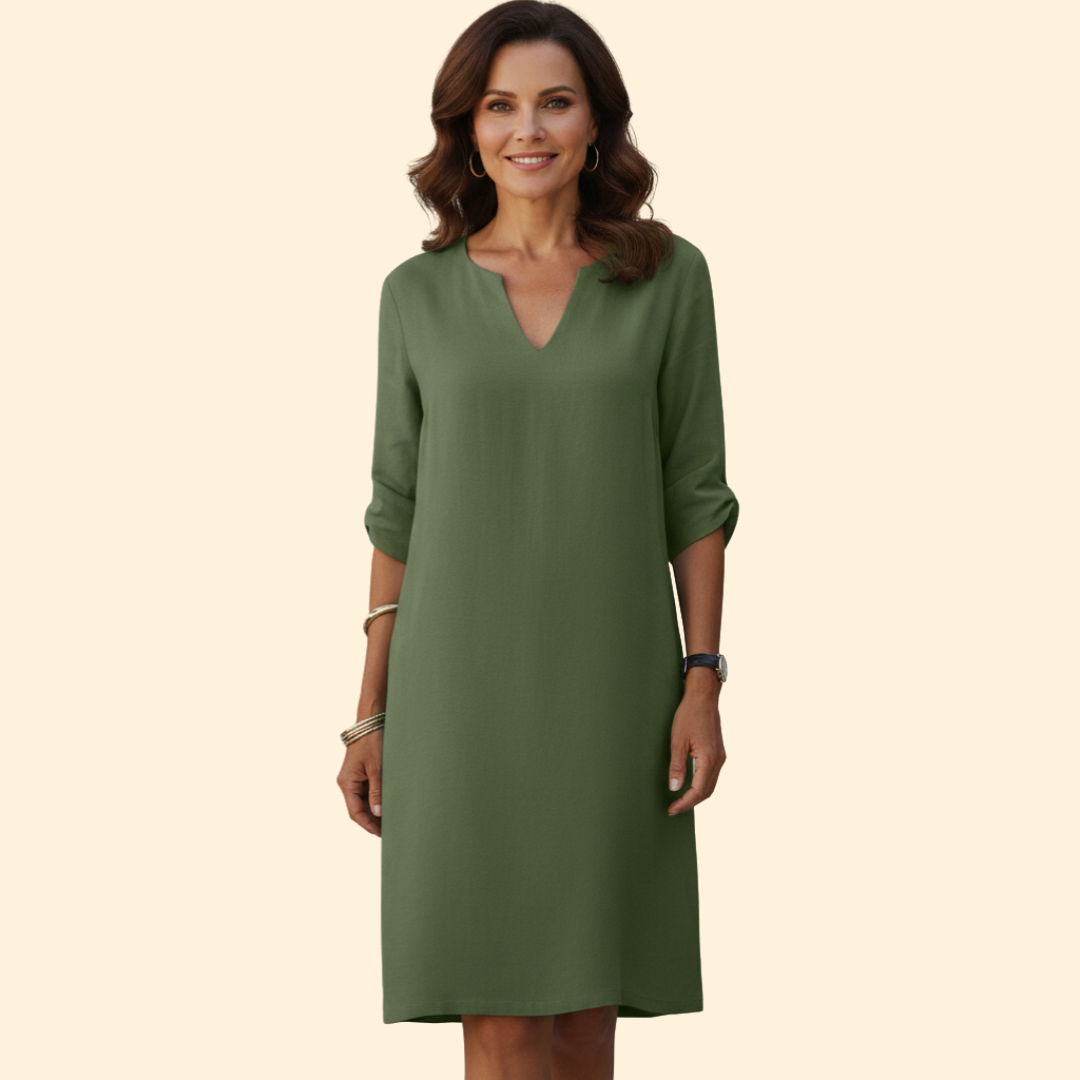 Women’s Casual Dress Simple V-Neckline