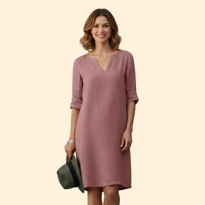 Women’s Casual Dress Simple V-Neckline