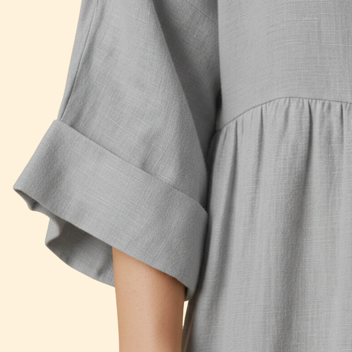 Women’s Casual Dress with Flared Sleeves