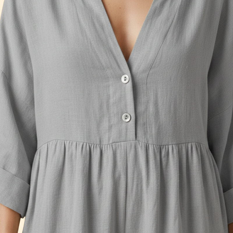 Women’s Casual Dress with Flared Sleeves