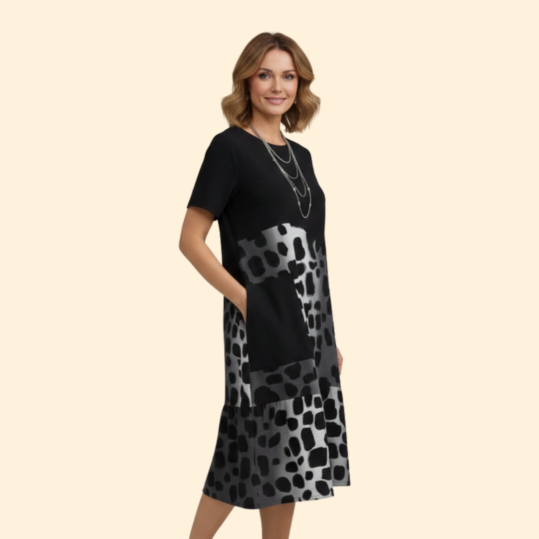 Women’s Casual Dress with Print Detail