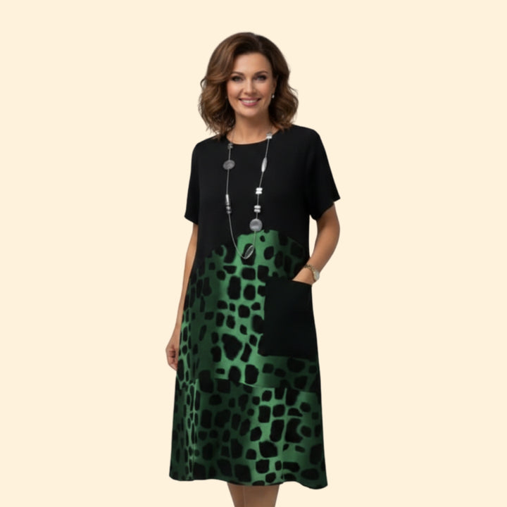 Women’s Casual Dress with Print Detail