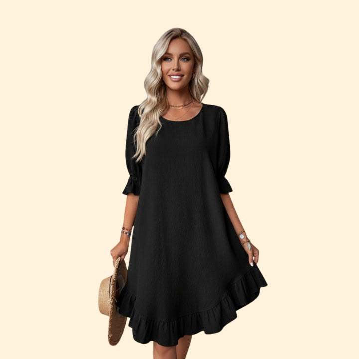 Women’s Casual Dress with Puff Sleeves