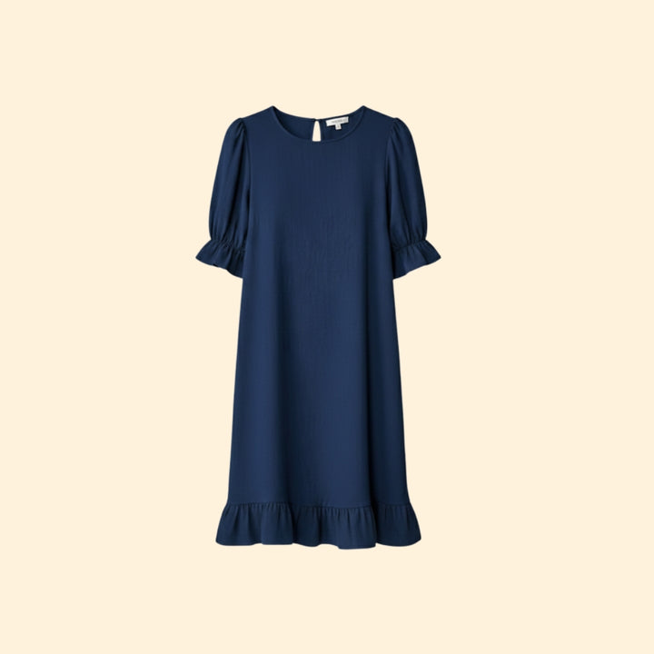 Women’s Casual Dress with Puff Sleeves