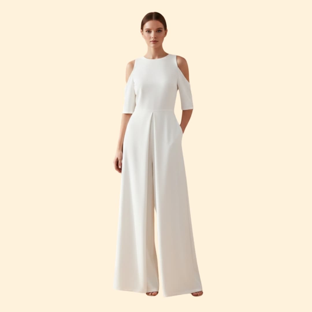 Women's Casual Jumpsuit Round Neckline