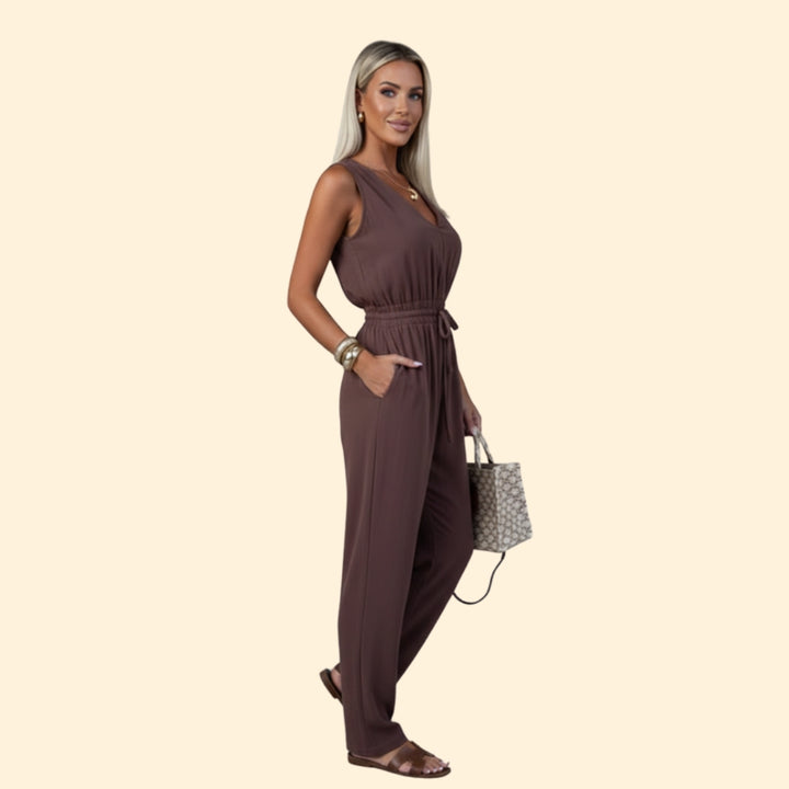 Women’s Casual Jumpsuit with Adjustable Drawstring