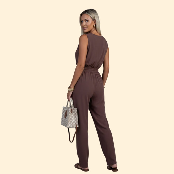 Women’s Casual Jumpsuit with Adjustable Drawstring