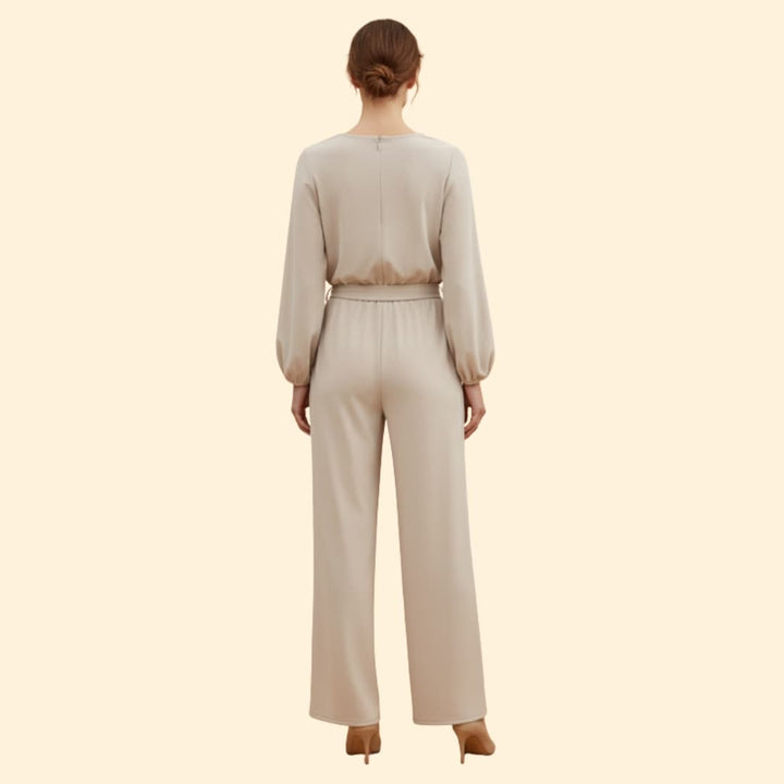 Women's Casual Jumpsuit with Belt Detail