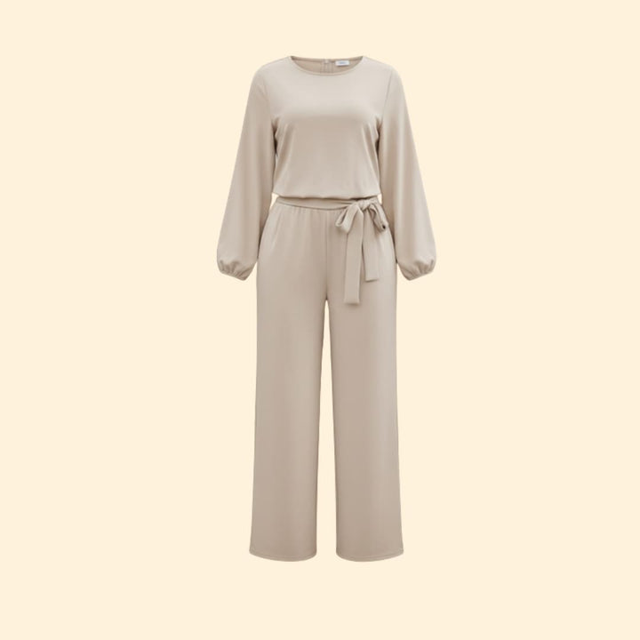Women's Casual Jumpsuit with Belt Detail