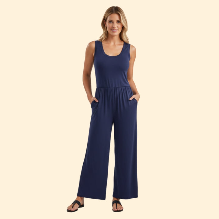 Women’s Casual Jumpsuit with Elastic Waist