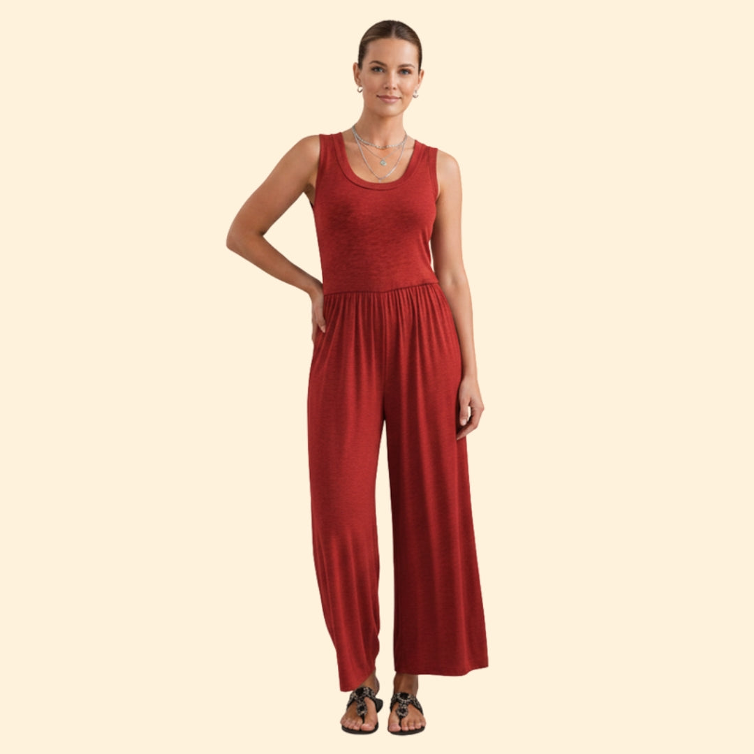 Women’s Casual Jumpsuit with Elastic Waist
