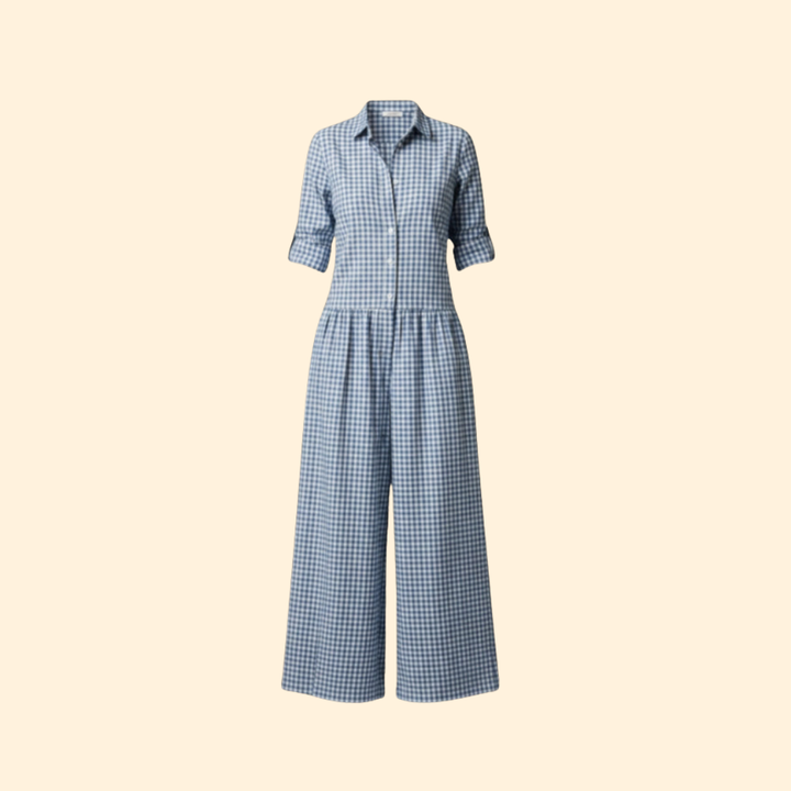 Women’s Casual Jumpsuit with Pleated Design