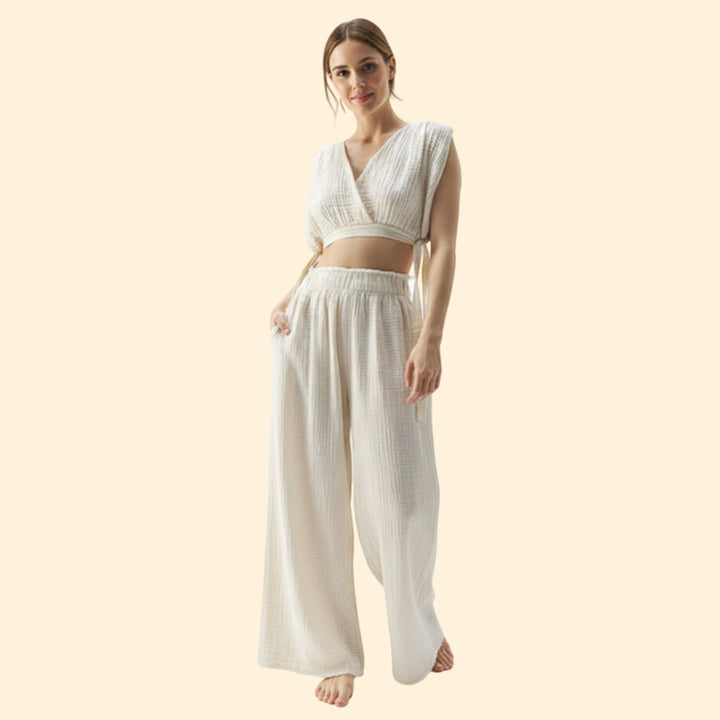 Women’s Casual Jumpsuit with Wrap Design