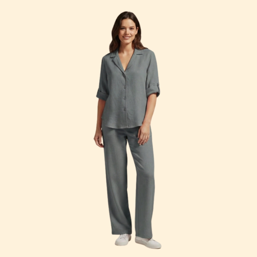 Women’s Casual Set with Loose-Fit Trousers